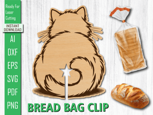 Animal Laser Cut Dog Back Bread Clip SVG