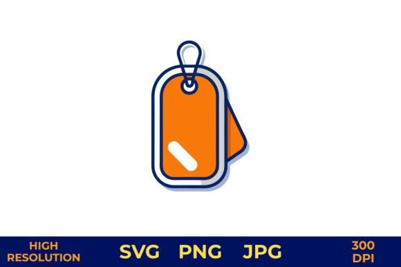 Blank Pet ID Tag Vector Clipart Design