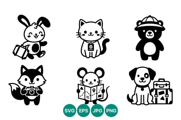 Cute Black and White Animals Travel