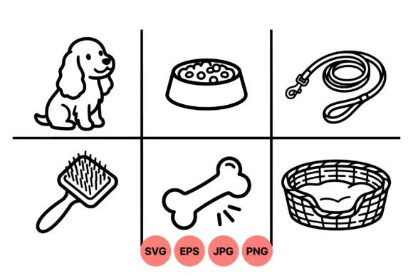 Cute Pet Care Vector Icons