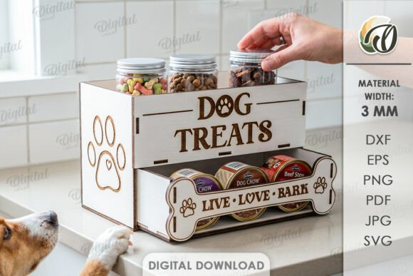 Dog Treats Storage Box Laser Cut