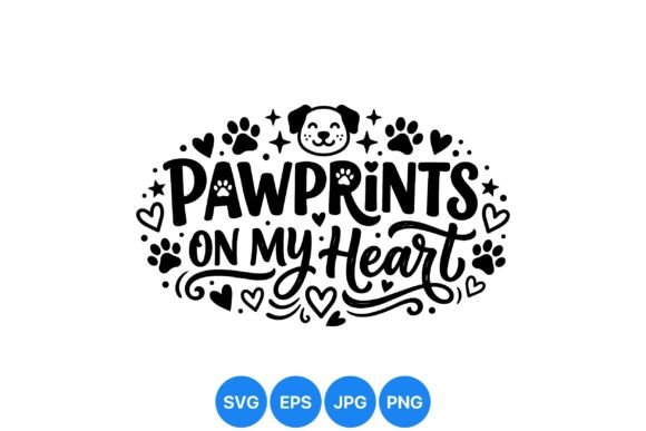 Pawprints on My Heart Design